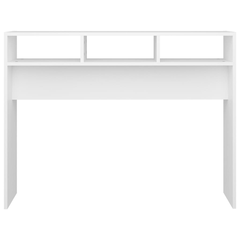 Table console blanc 105x30x80 cm bois d'ingénierie - XIOS