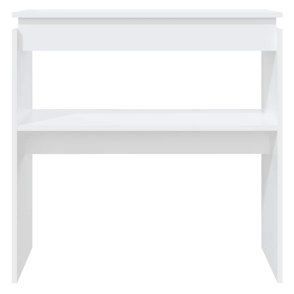 Table console blanc 80x30x80 cm bois d'ingénierie - XIOS