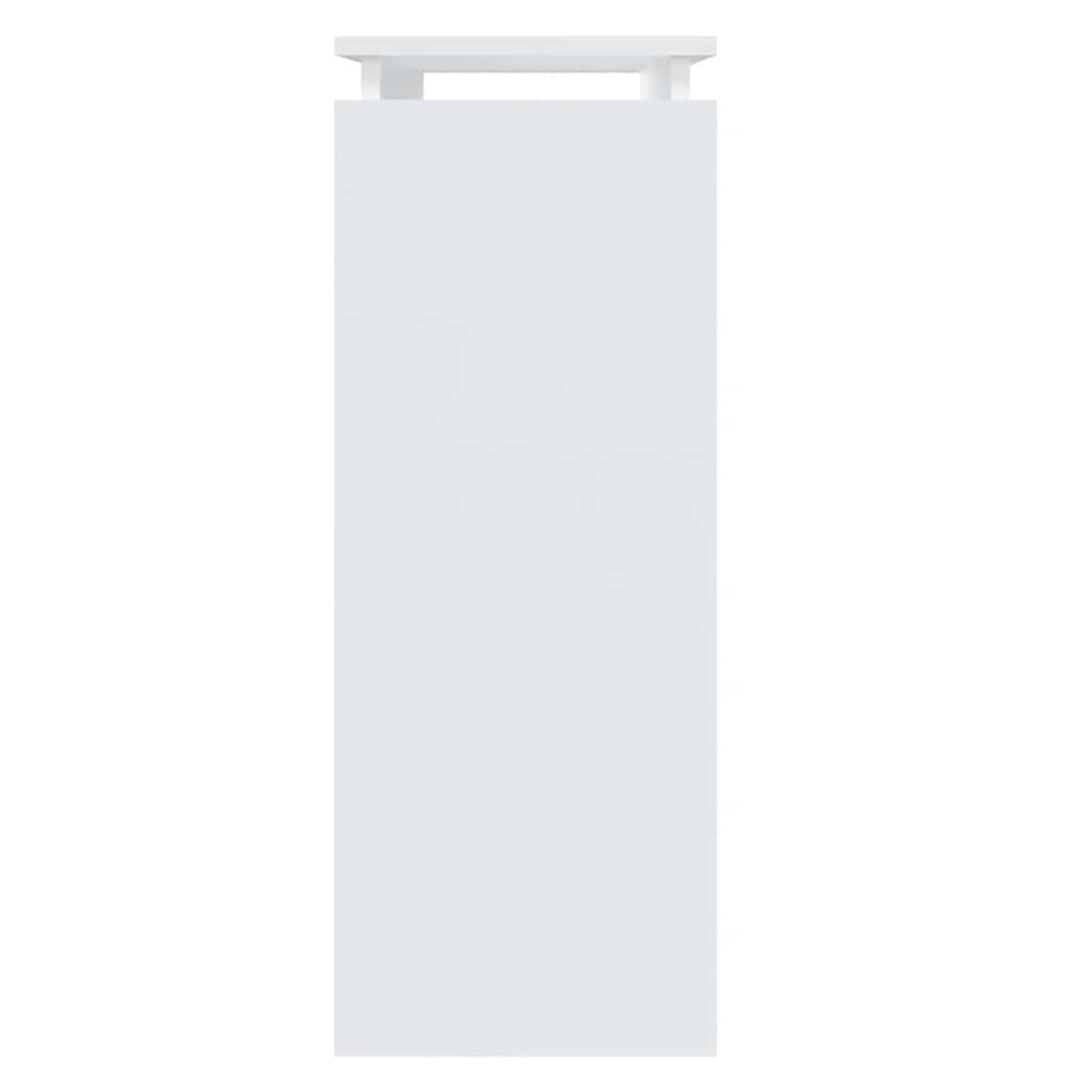 Table console blanc 80x30x80 cm bois d'ingénierie - XIOS
