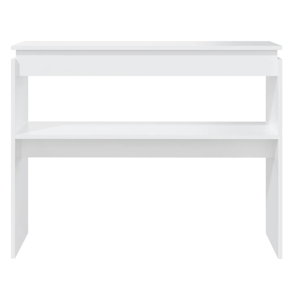 Table console blanc 102x30x80 cm bois d'ingénierie - XIOS