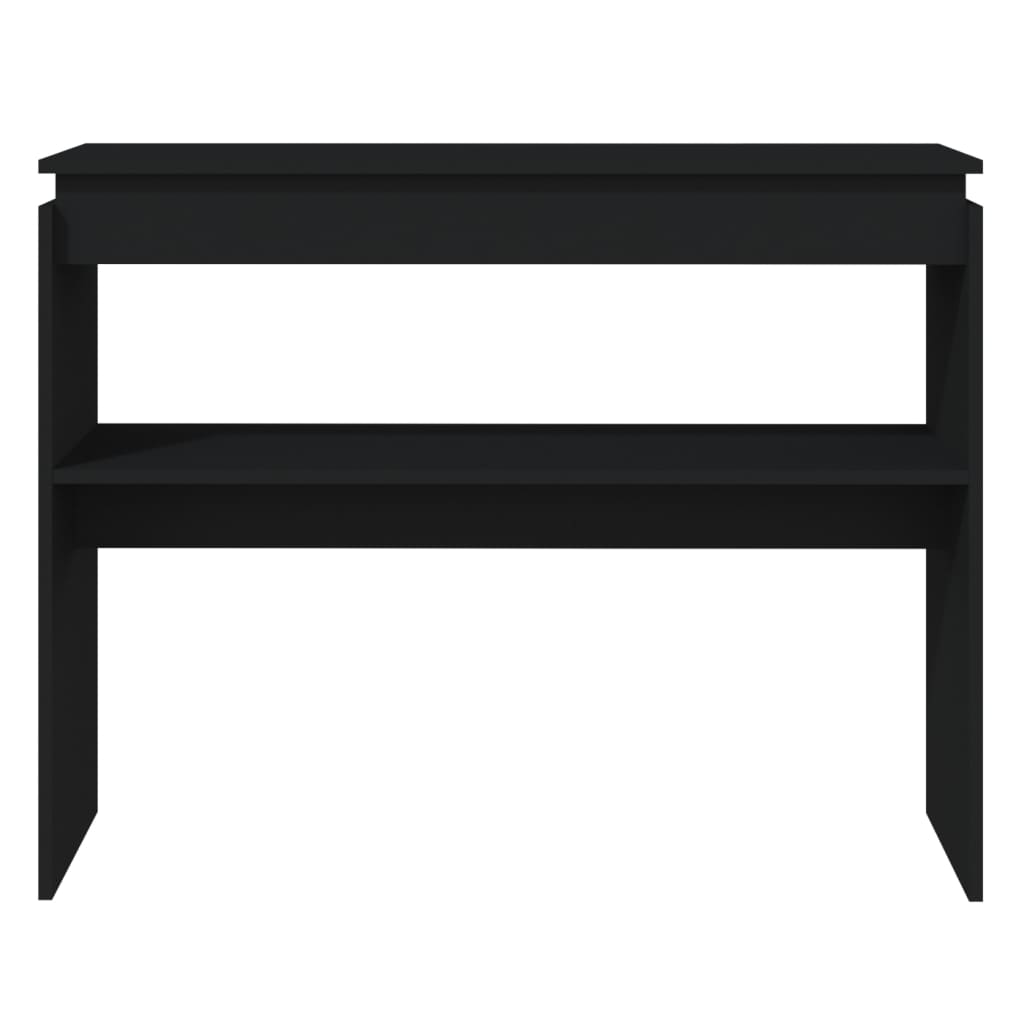 Table console noir 102x30x80 cm bois d'ingénierie - XIOS