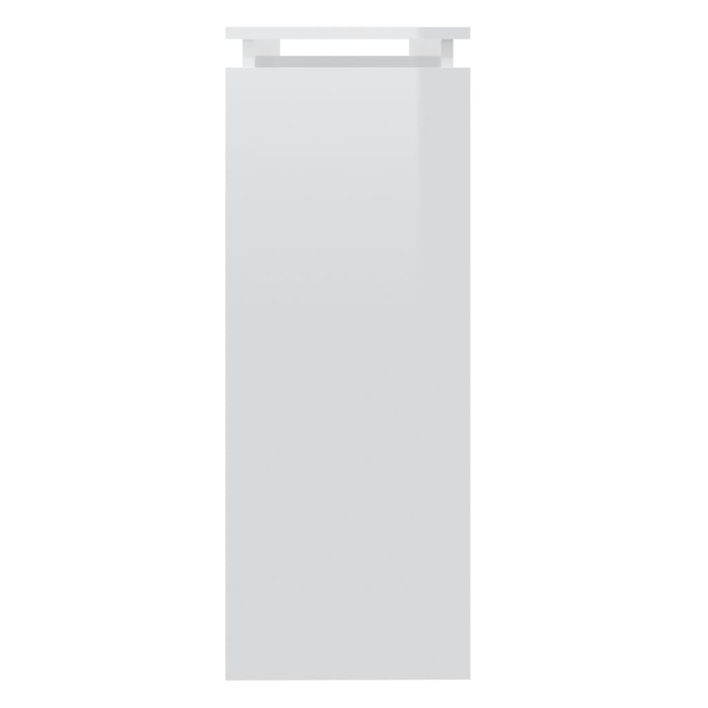 Table console blanc brillant 102x30x80 cm bois d'ingénierie - XIOS