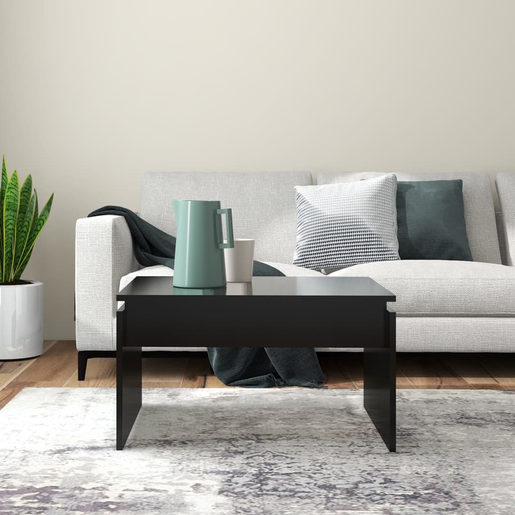 Table basse noir 68x50x38 cm bois d'ingénierie - XIOS