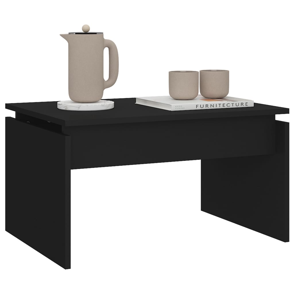 Table basse noir 68x50x38 cm bois d'ingénierie - XIOS