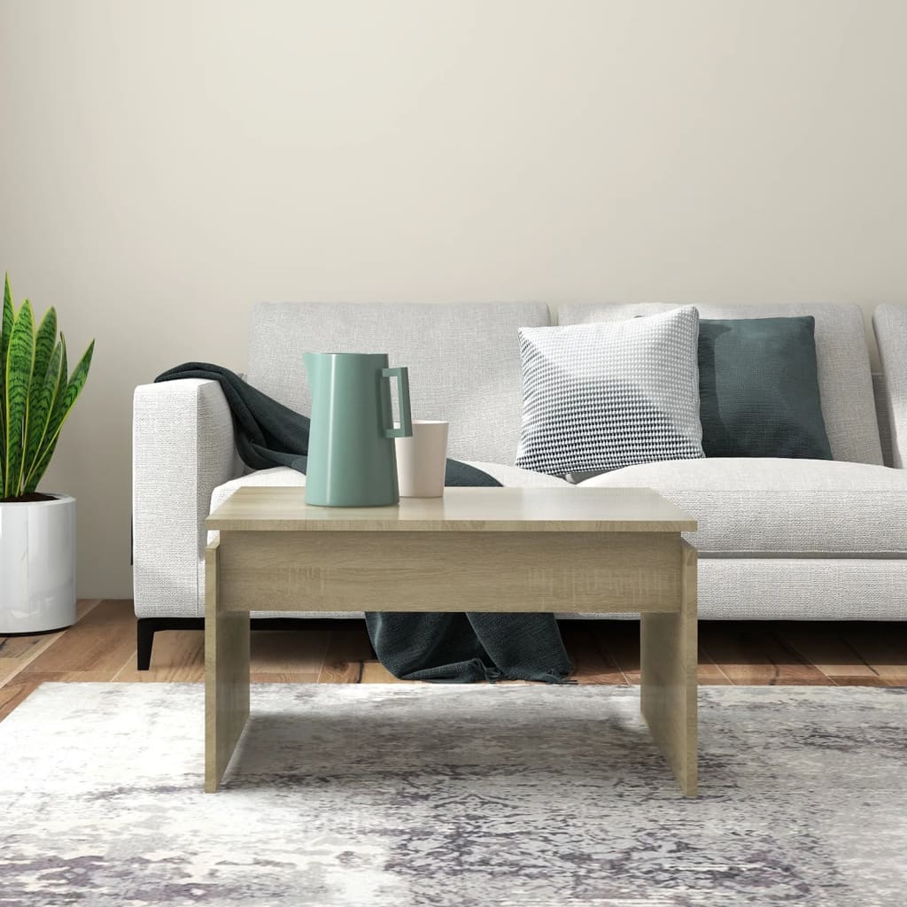 Table basse chêne sonoma 68x50x38 cm bois d'ingénierie - XIOS