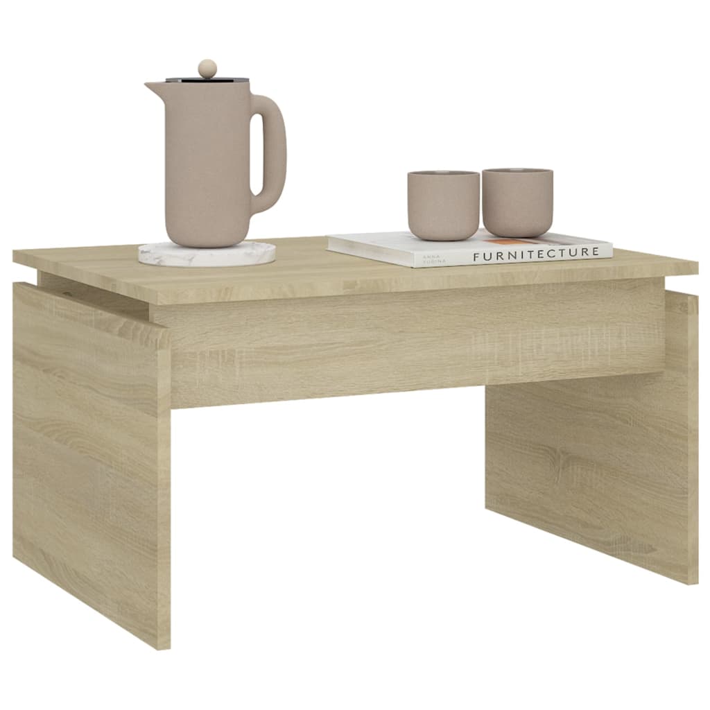Table basse chêne sonoma 68x50x38 cm bois d'ingénierie - XIOS