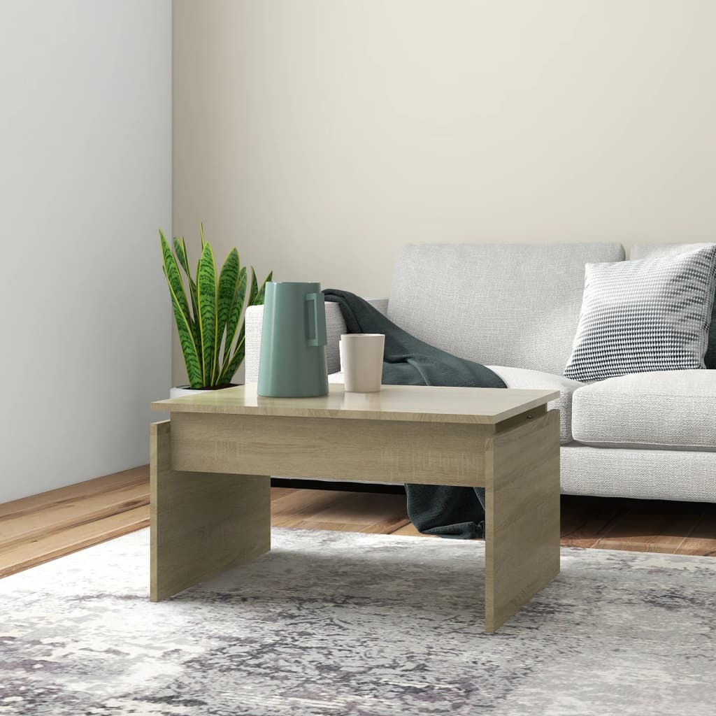 Table basse chêne sonoma 68x50x38 cm bois d'ingénierie - XIOS