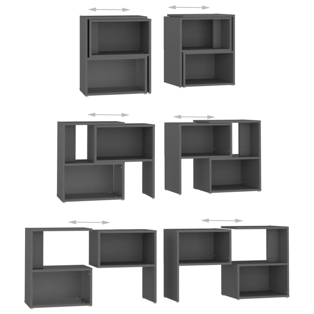 Meuble TV Gris 104x30x52 cm Bois d'ingénierie - XIOS