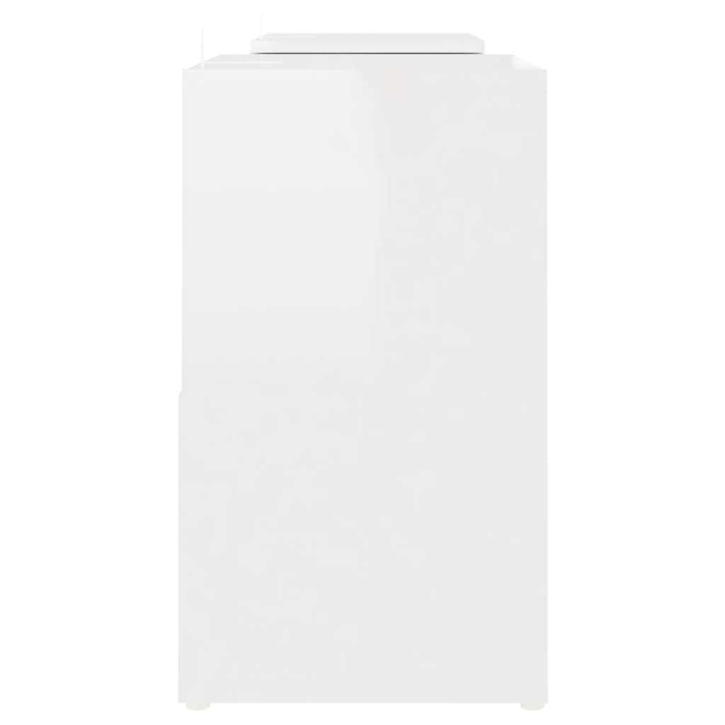 Meuble TV Blanc brillant 104x30x52 cm Bois d'ingénierie - XIOS