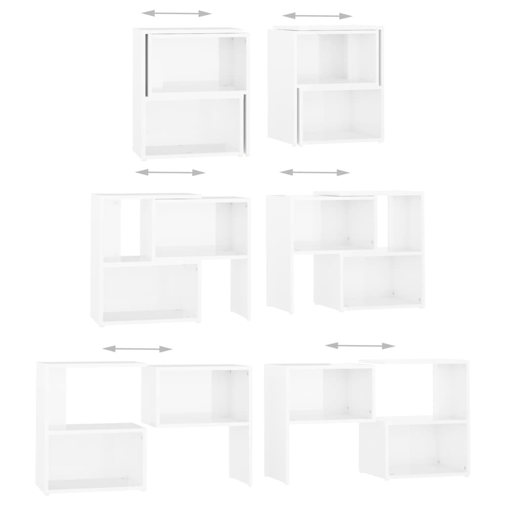 Meuble TV Blanc brillant 104x30x52 cm Bois d'ingénierie - XIOS