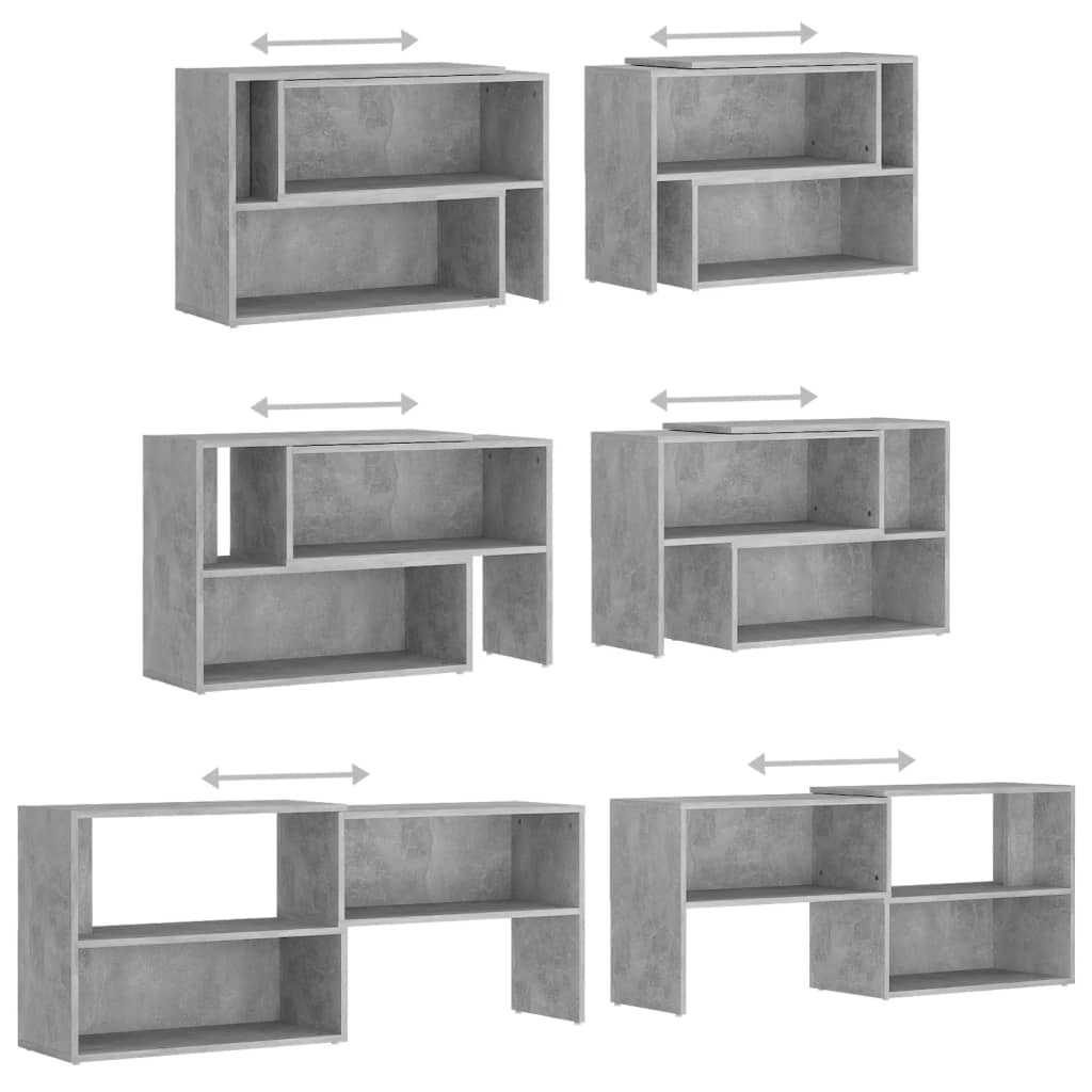 Meuble TV Gris béton 149x30x52 cm Bois d'ingénierie - XIOS
