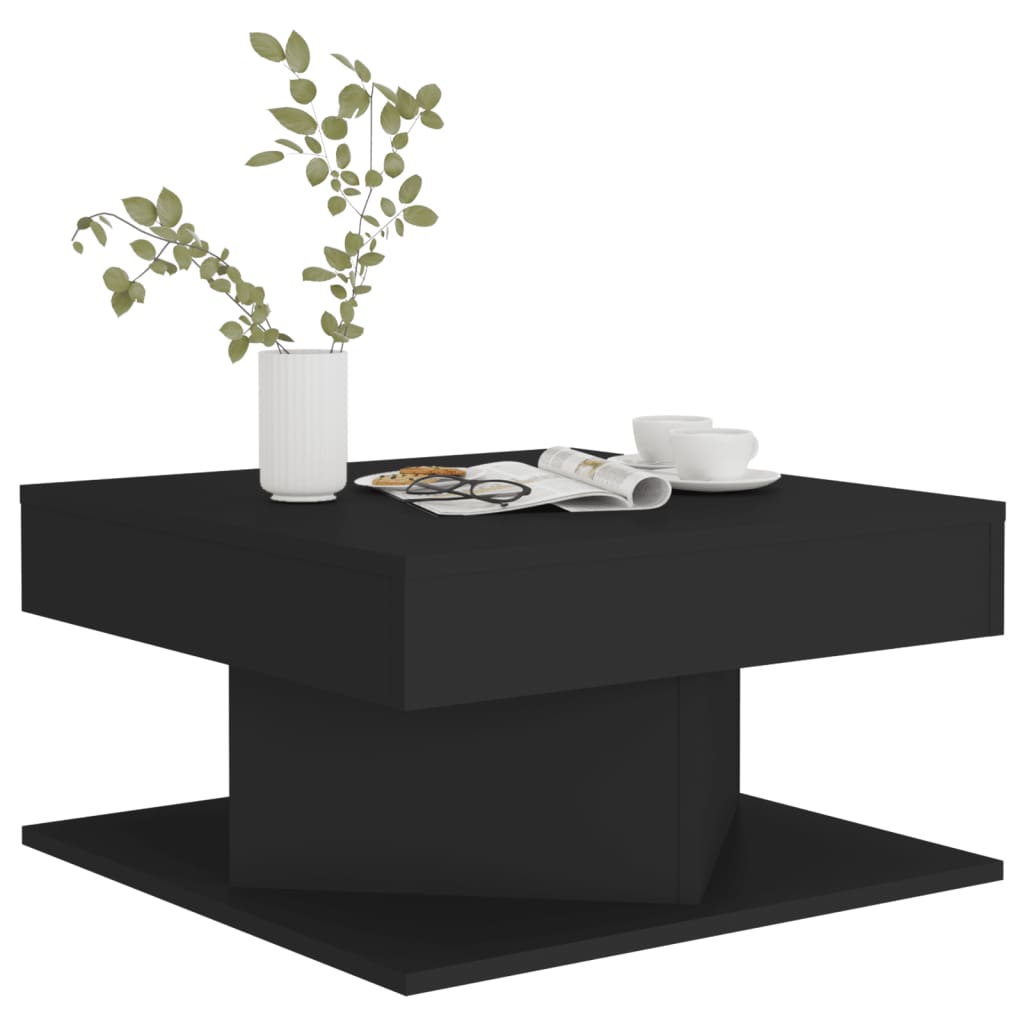 Table basse Noir 57x57x30 cm Bois d'ingénierie - XIOS