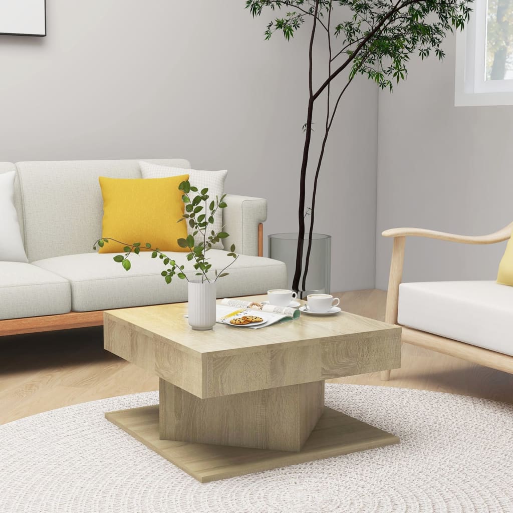 Table basse Chêne sonoma 57x57x30 cm Bois d’ingénierie - XIOS