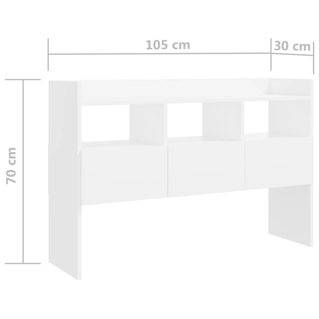 Buffet Blanc 105x30x70 cm Bois d’ingénierie - XIOS