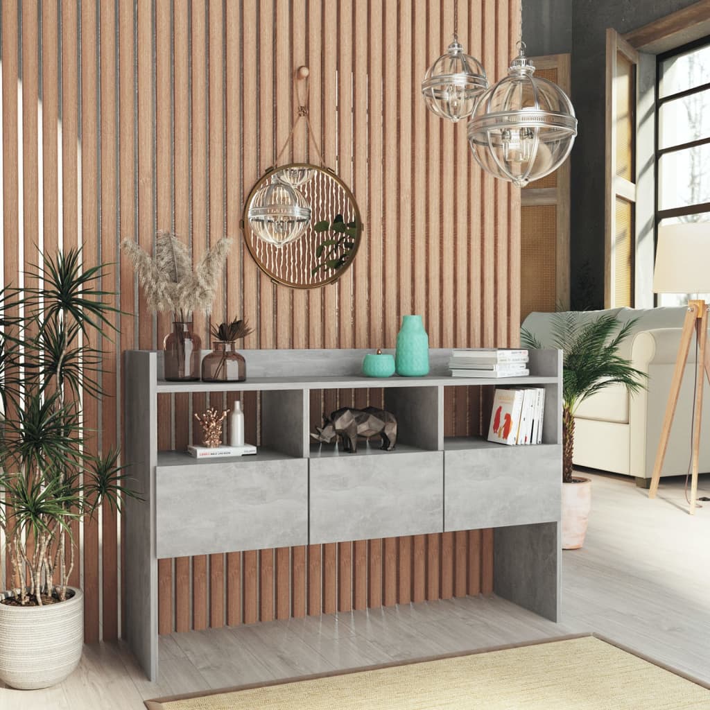 Buffet Gris béton 105x30x70 cm Bois d’ingénierie - XIOS