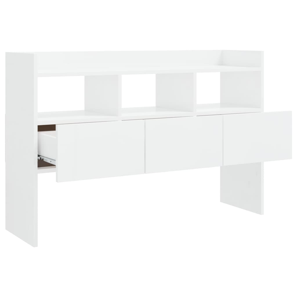 Buffet Blanc brillant 105x30x70 cm Bois d’ingénierie - XIOS