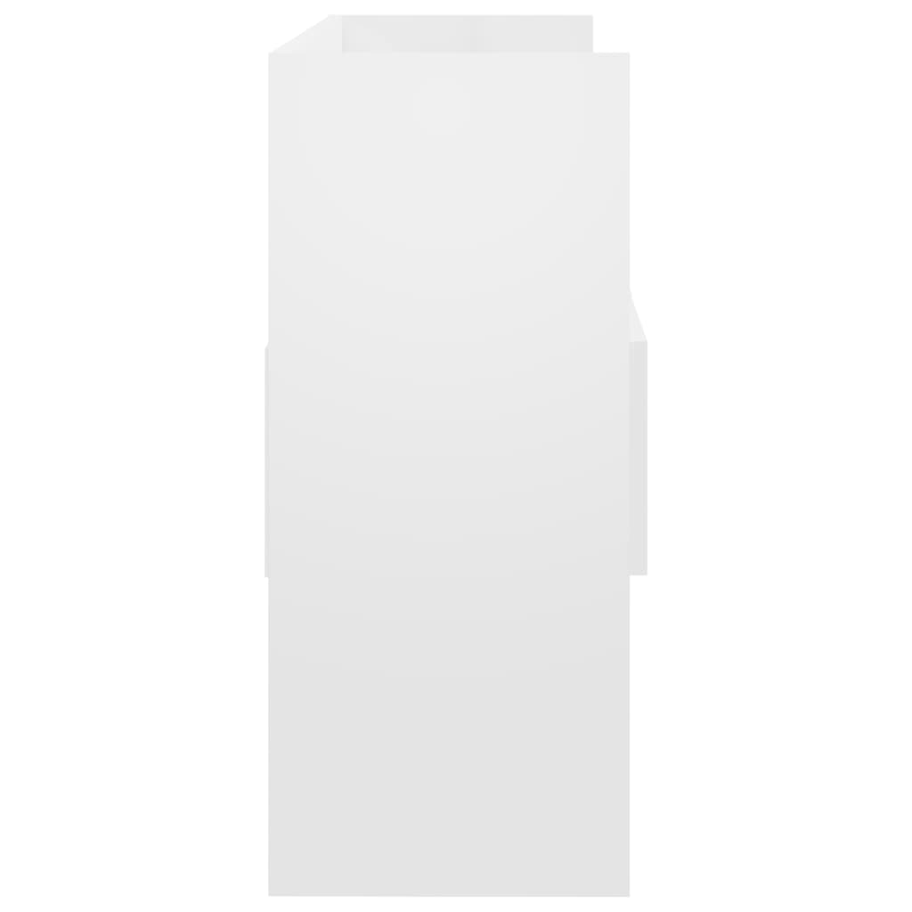 Buffet Blanc brillant 105x30x70 cm Bois d’ingénierie - XIOS