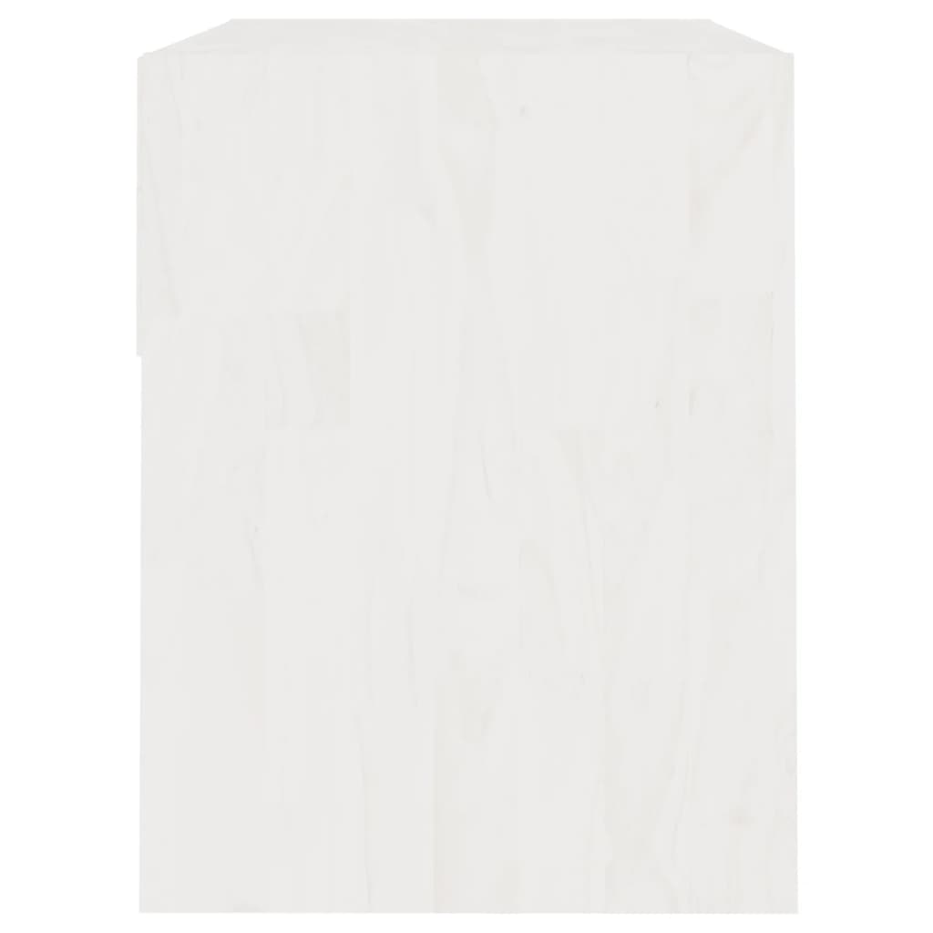 Table de chevet Blanc 40x31x40 cm Bois de pin massif - XIOS