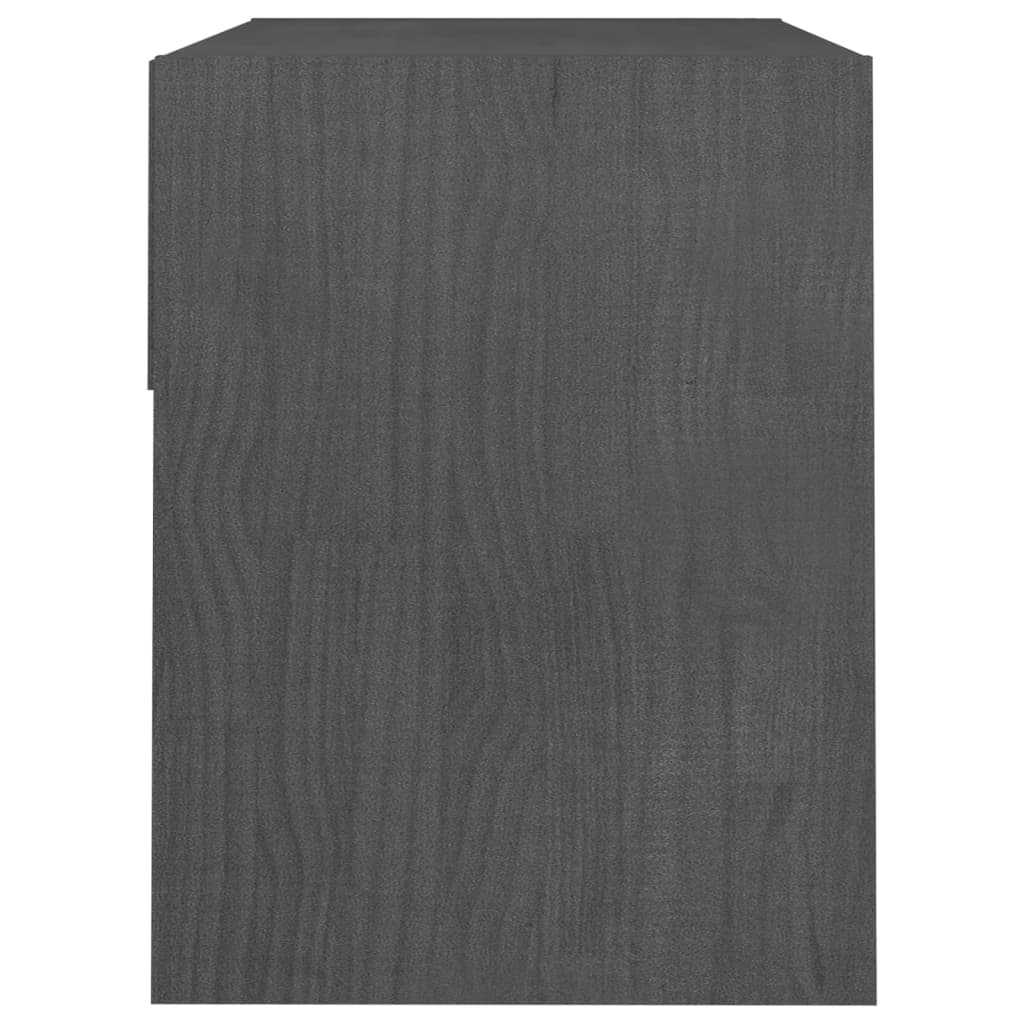 Tables de chevet 2 pcs Gris 40x31x40 cm Bois de pin massif - XIOS