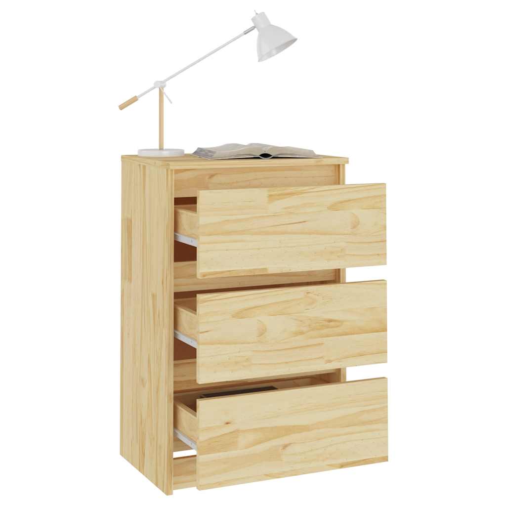 Table de chevet 40x29,5x64 cm Bois de pin solide - XIOS