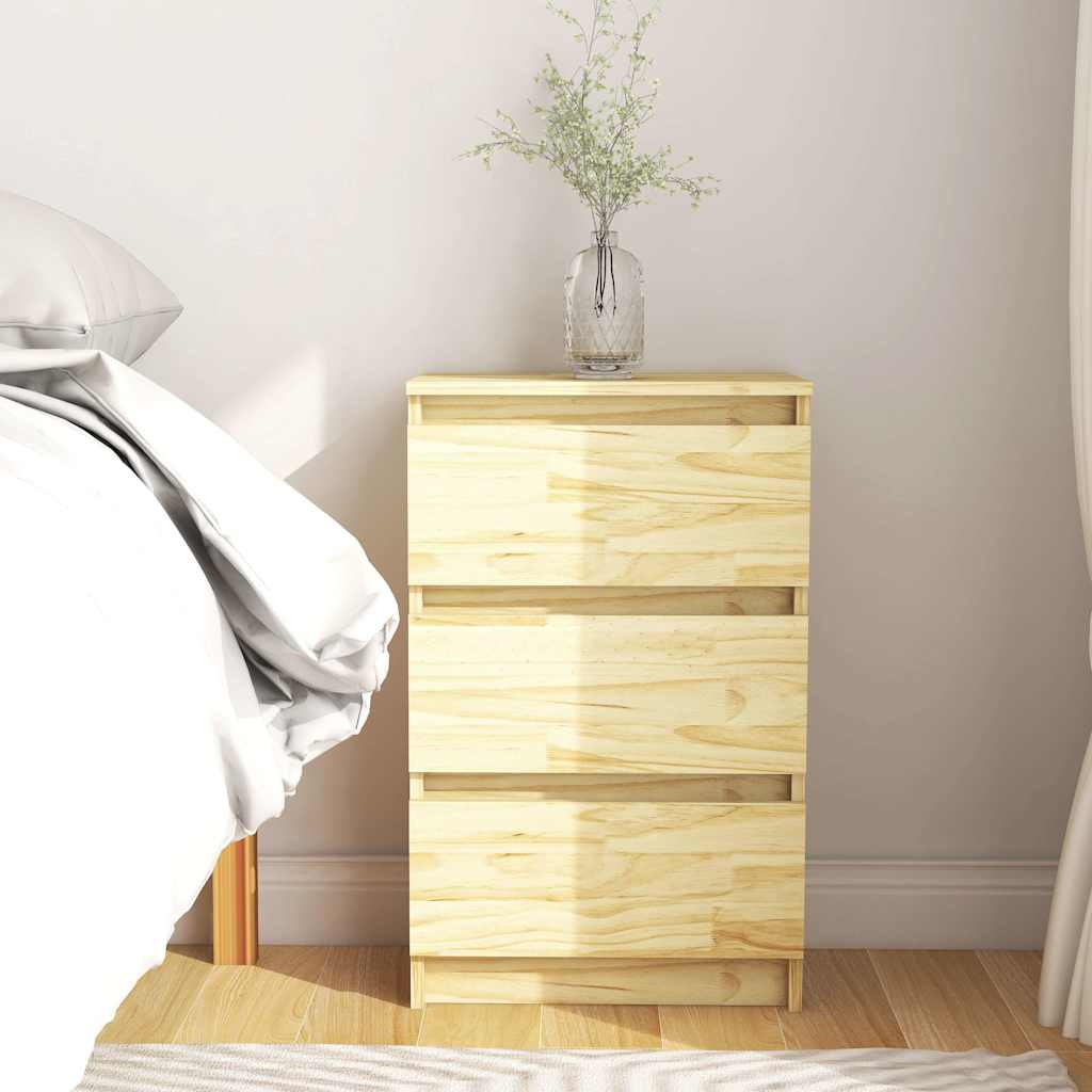 Table de chevet 40x29,5x64 cm Bois de pin solide - XIOS