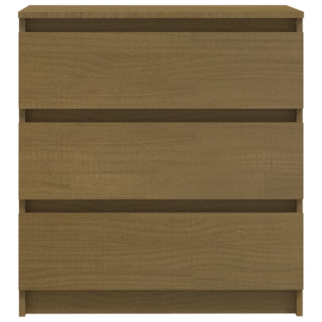 Table de chevet Marron miel 60x36x64 cm Bois de pin massif - XIOS