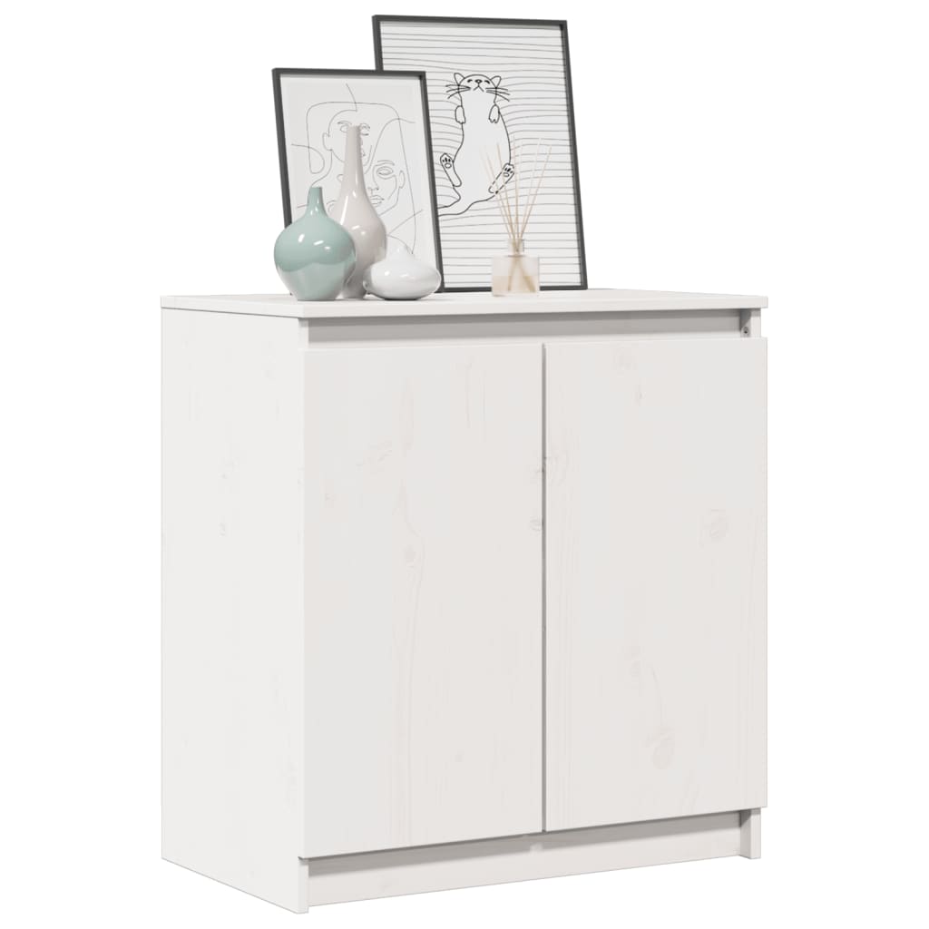 Armoire latérale blanc 60x36x65 cm bois de pin massif - XIOS