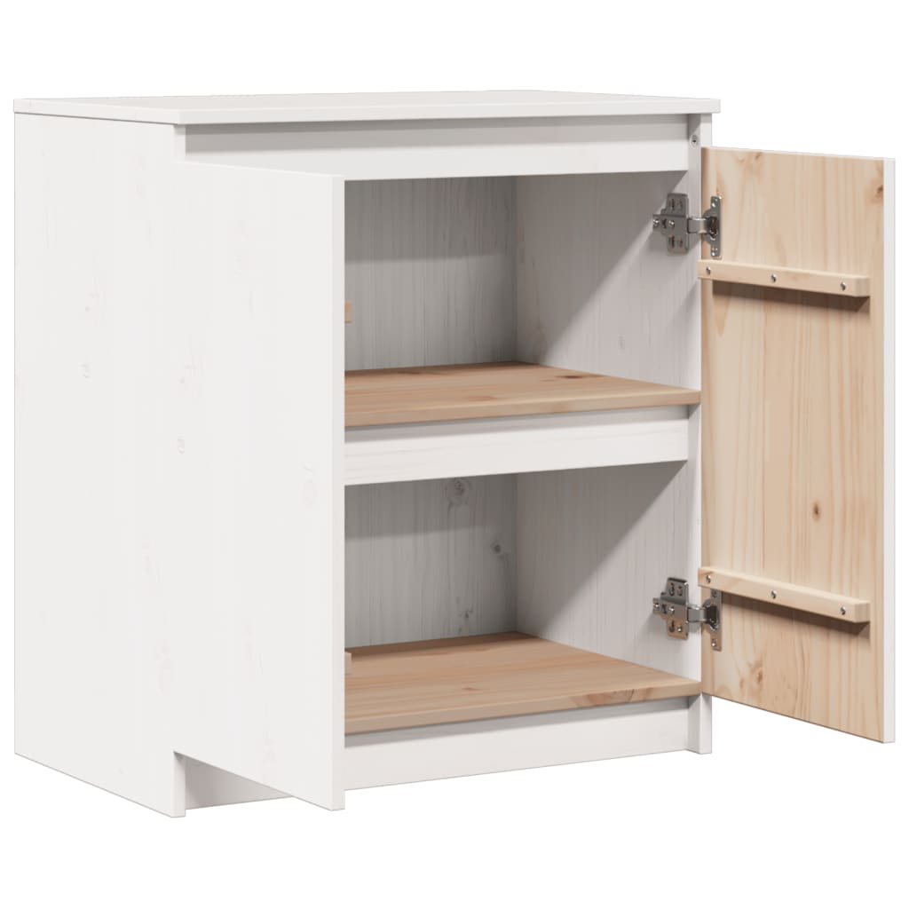 Armoire latérale blanc 60x36x65 cm bois de pin massif - XIOS