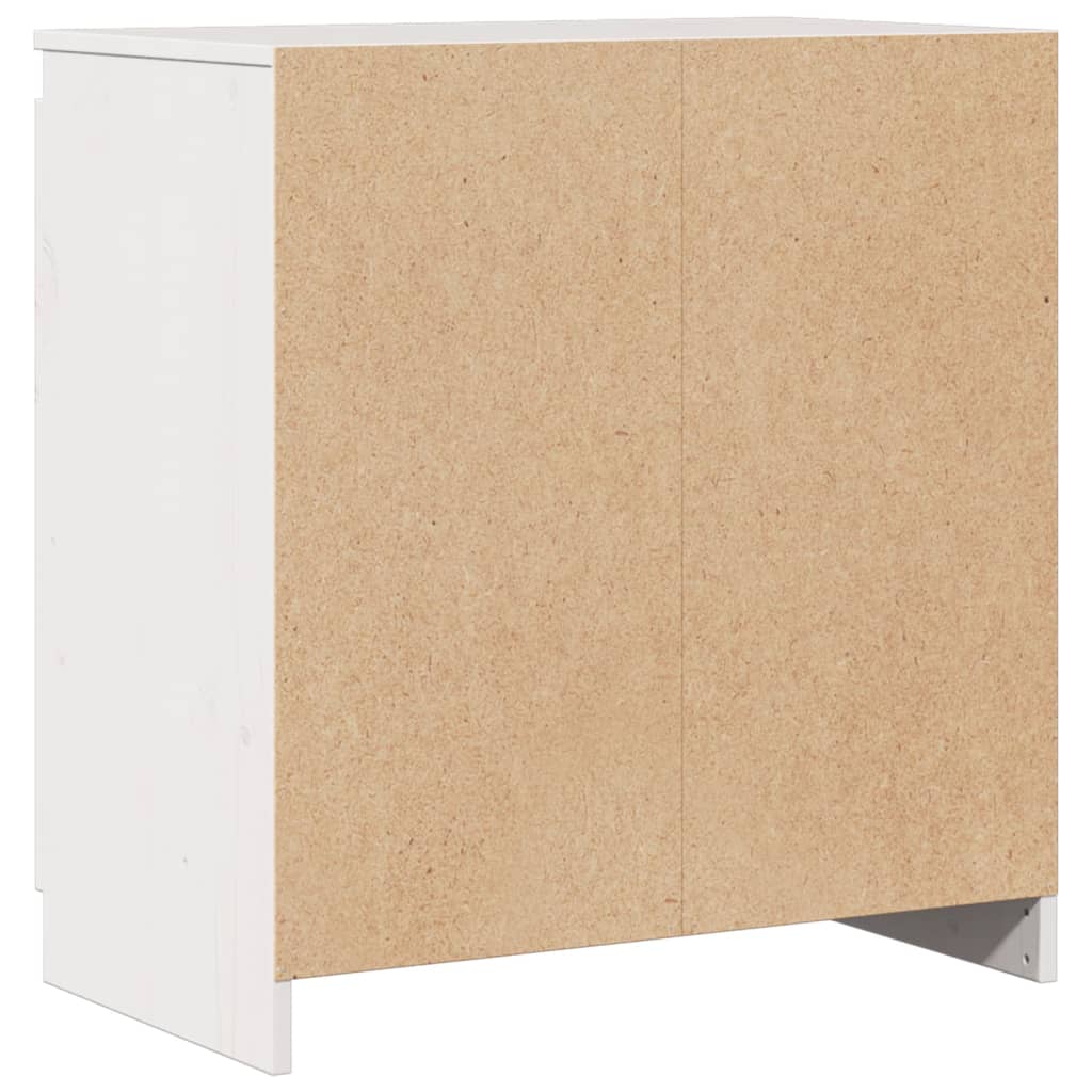 Armoire latérale blanc 60x36x65 cm bois de pin massif - XIOS