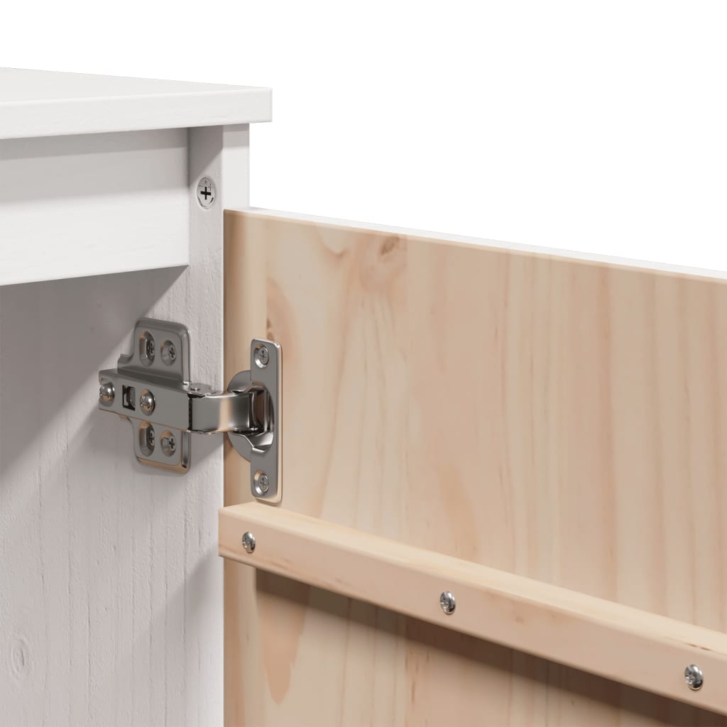 Armoire latérale blanc 60x36x65 cm bois de pin massif - XIOS