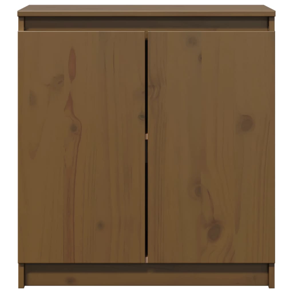 Armoire latérale marron miel 60x36x65 cm bois de pin massif - XIOS