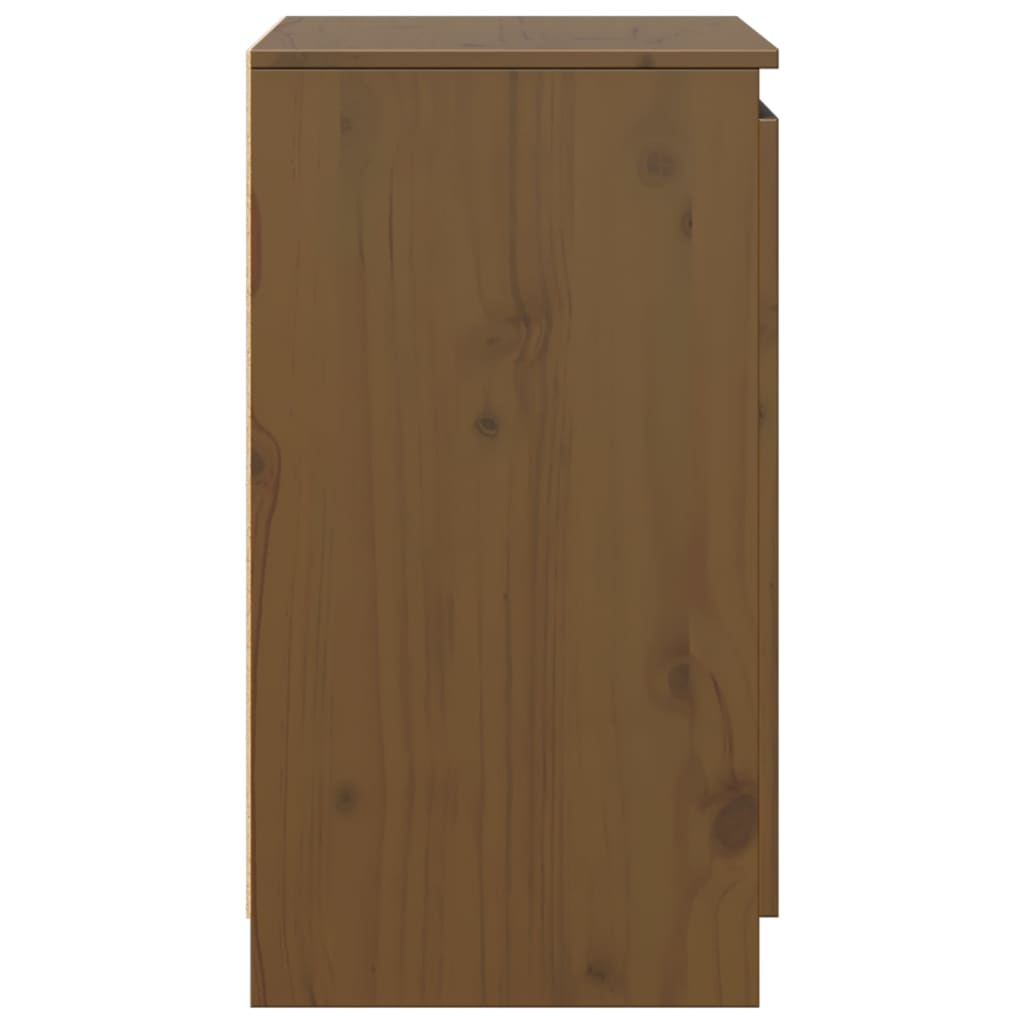 Armoire latérale marron miel 60x36x65 cm bois de pin massif - XIOS