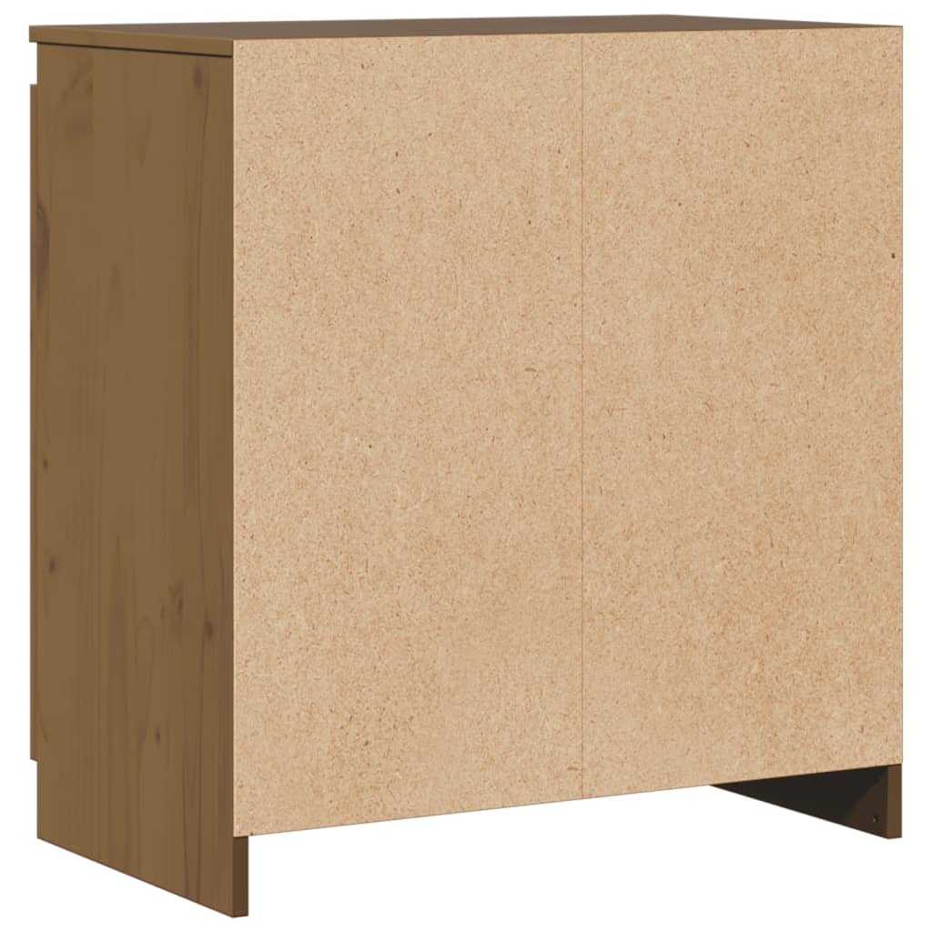 Armoire latérale marron miel 60x36x65 cm bois de pin massif - XIOS