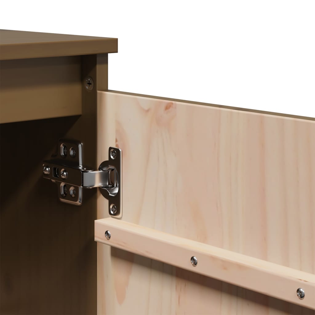 Armoire latérale marron miel 60x36x65 cm bois de pin massif - XIOS
