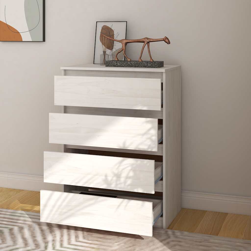 Armoire d'appoint Blanc 60x36x84 cm Bois de pin massif - XIOS