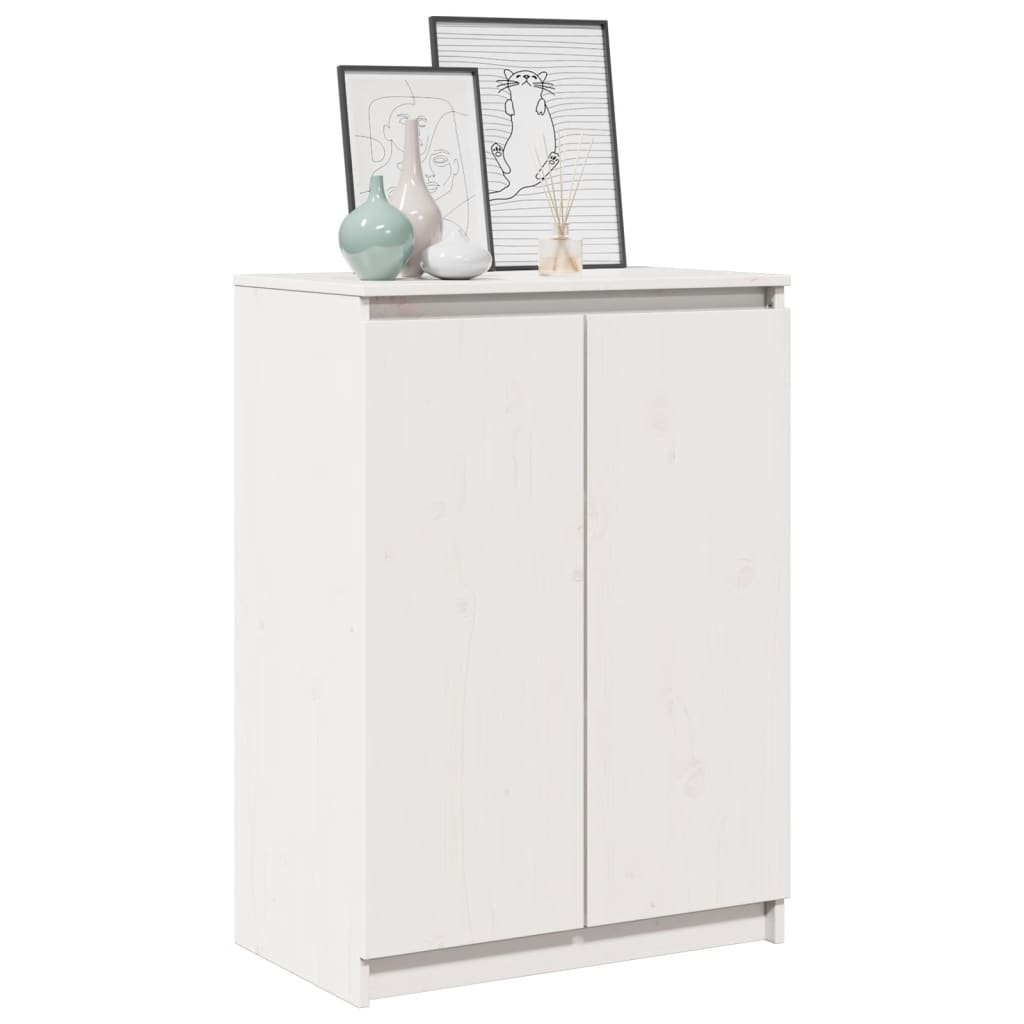 Buffet Blanc 60x36x84 cm Bois de pin massif - XIOS