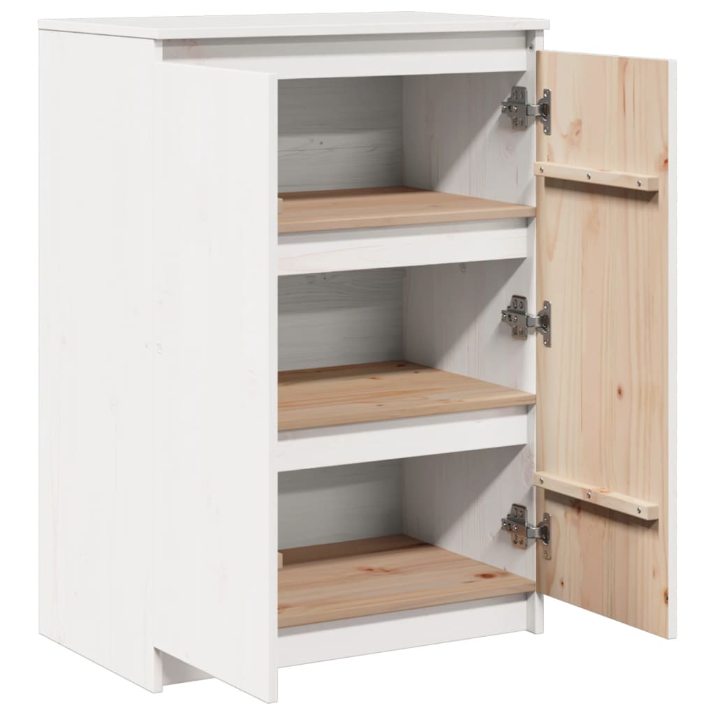 Buffet Blanc 60x36x84 cm Bois de pin massif - XIOS