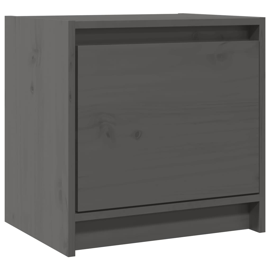 Tables de chevet 2 pcs Gris 40x30,5x40 cm Bois de pin massif - XIOS