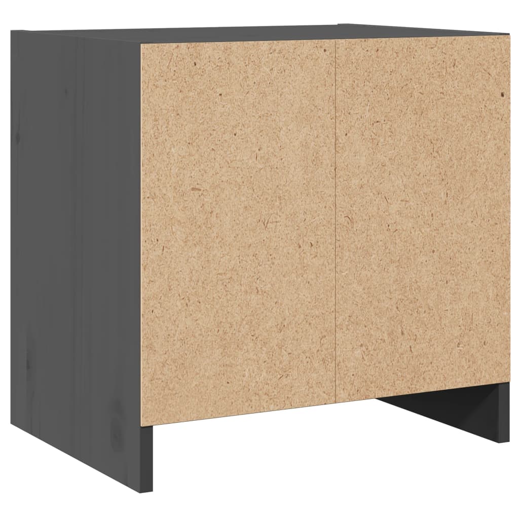 Tables de chevet 2 pcs Gris 40x30,5x40 cm Bois de pin massif - XIOS