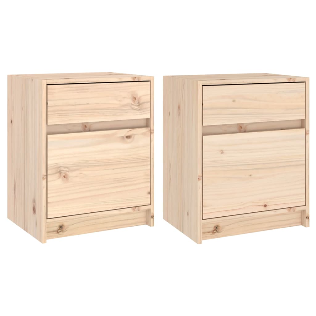 Tables de chevet 2 pcs 40x31x50 cm bois de pin massif - XIOS