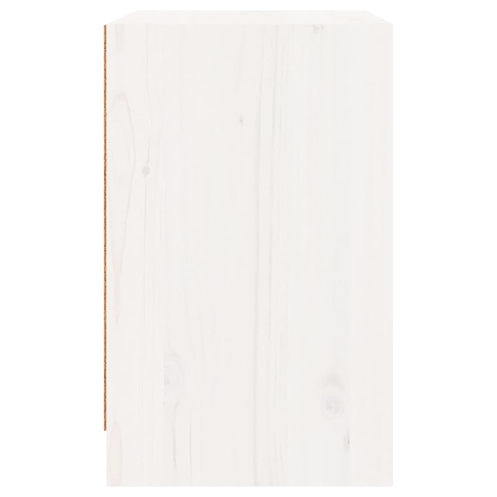 Table de chevet Blanc 40x31x50 cm Bois de pin massif - XIOS