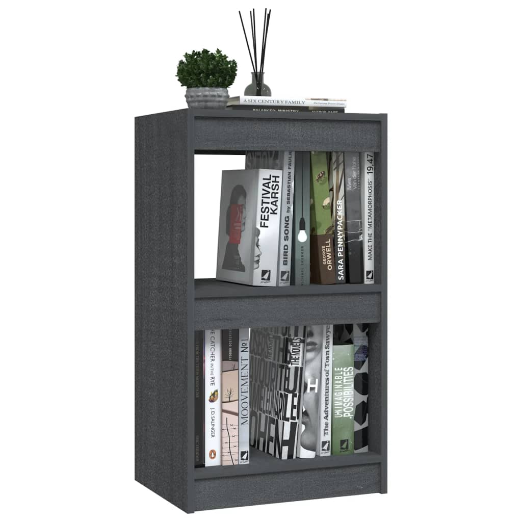 Bibliothèque Gris 40x30x71,5 cm Bois de pin massif - XIOS