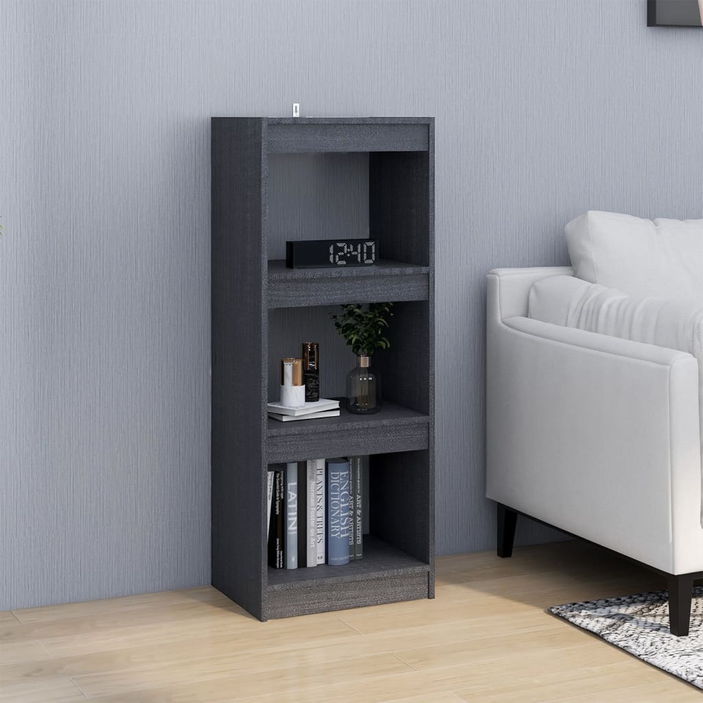 Bibliothèque/Séparateur de pièce Gris 40x30x103,5 cm Pin massif - XIOS