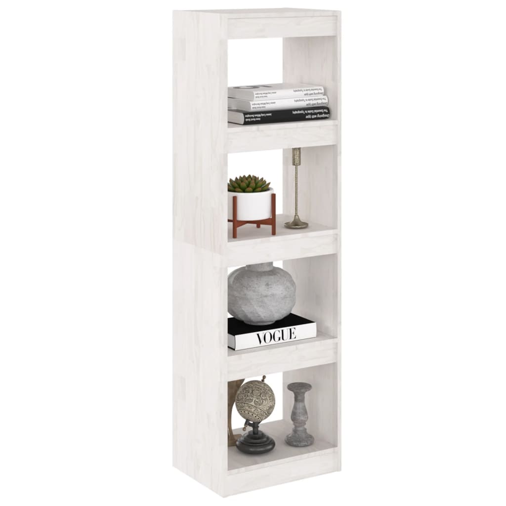 Bibliothèque/Séparateur de pièce Blanc 40x30x135,5cm Pin massif - XIOS