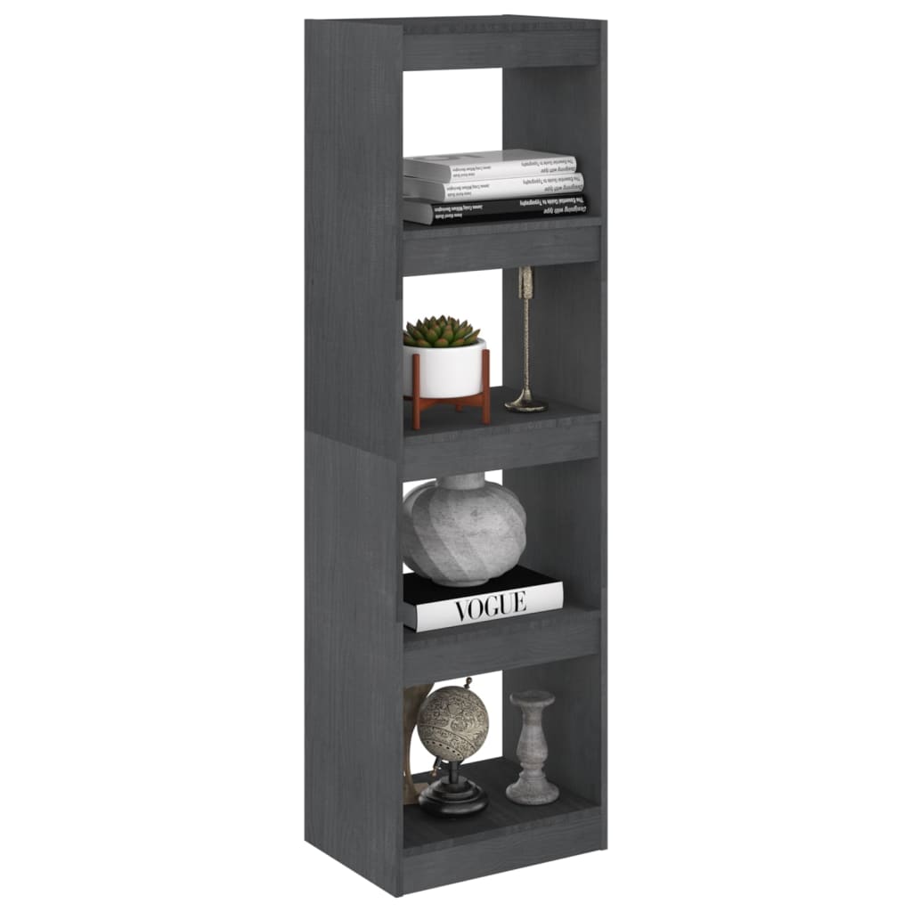 Bibliothèque/Séparateur de pièce Gris 40x30x135,5 cm Pin massif - XIOS