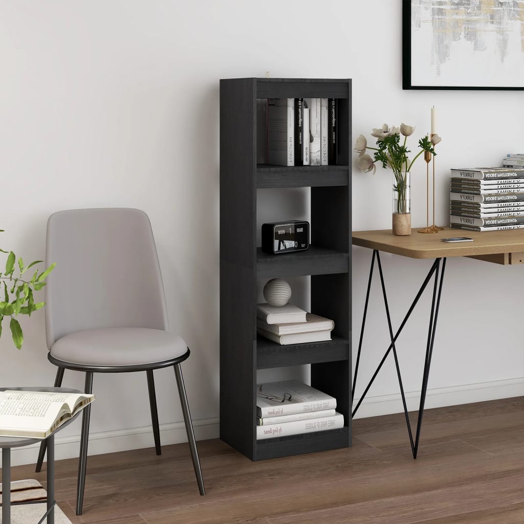 Bibliothèque/Séparateur de pièce Gris 40x30x135,5 cm Pin massif - XIOS
