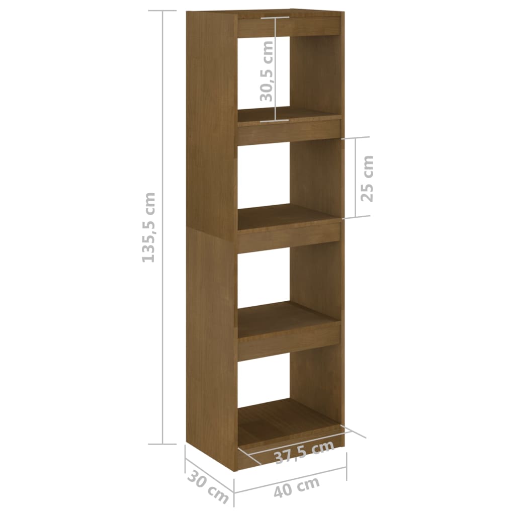 Bibliothèque/Séparateur de pièce Marron miel 40x30x135,5 cm Pin - XIOS