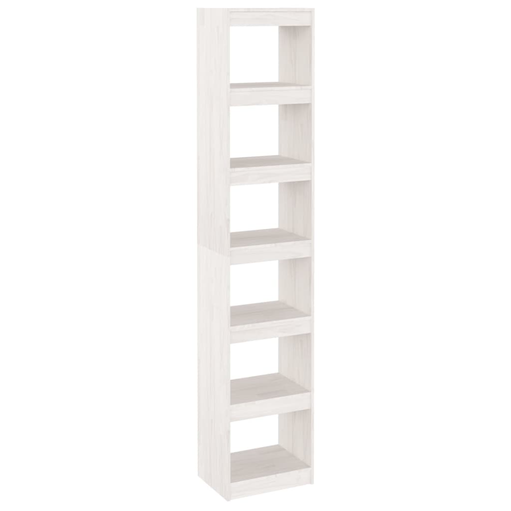 Bibliothèque/Séparateur de pièce Blanc 40x30x199 cm Pin massif - XIOS