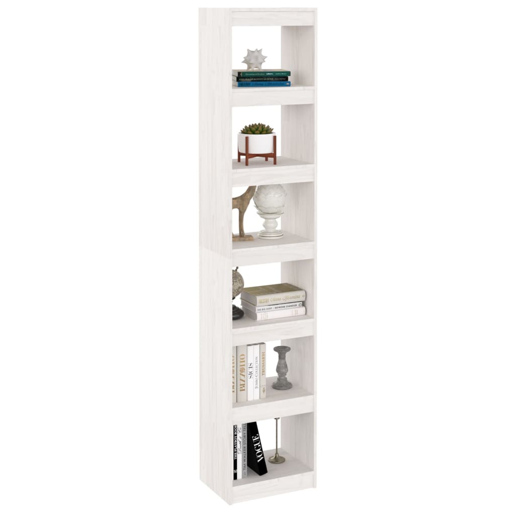 Bibliothèque/Séparateur de pièce Blanc 40x30x199 cm Pin massif - XIOS