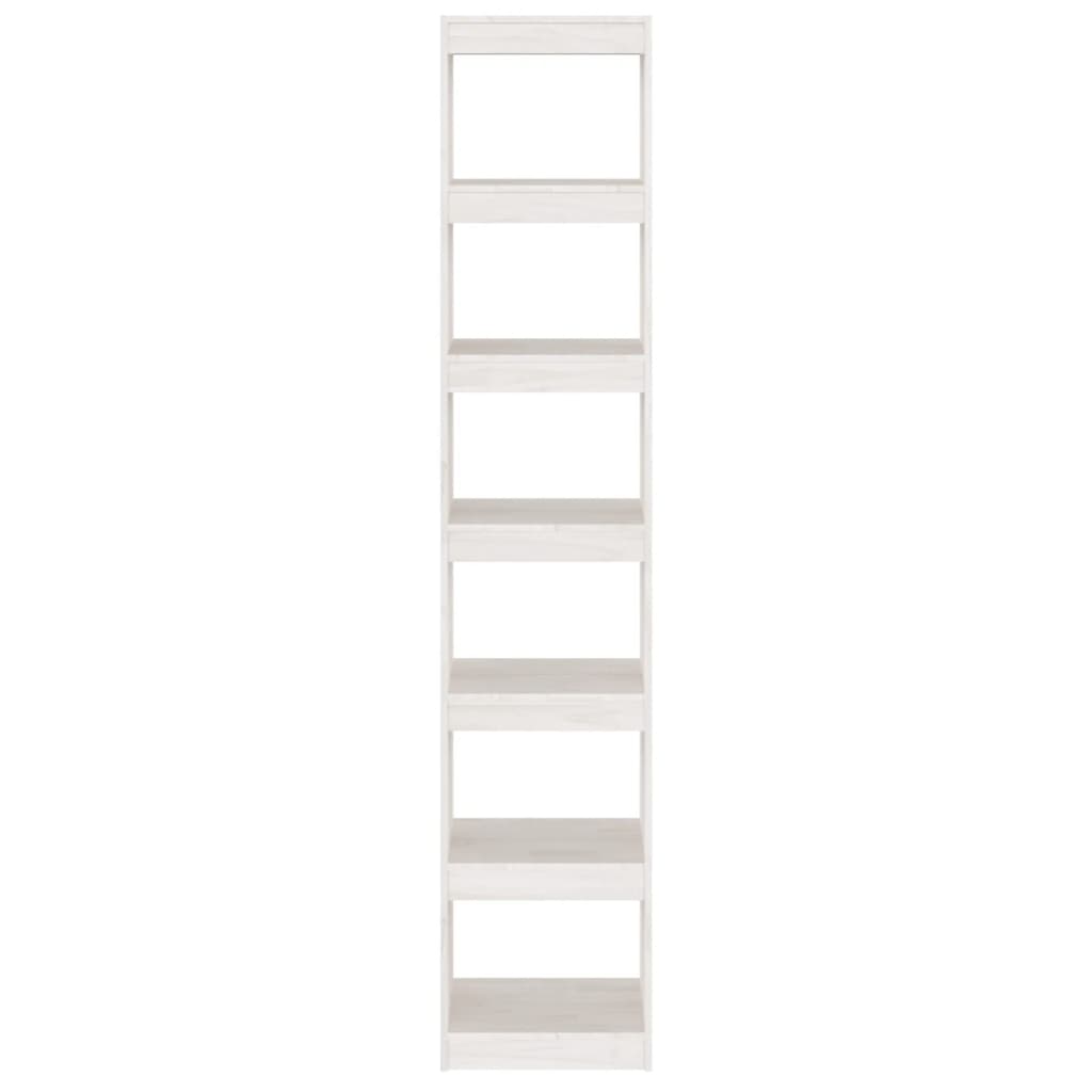 Bibliothèque/Séparateur de pièce Blanc 40x30x199 cm Pin massif - XIOS